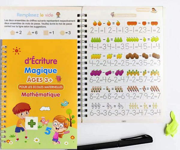 4 Cahiers Magiques Réutilisables Pour Enfants - MagicPen™ ✍🏻